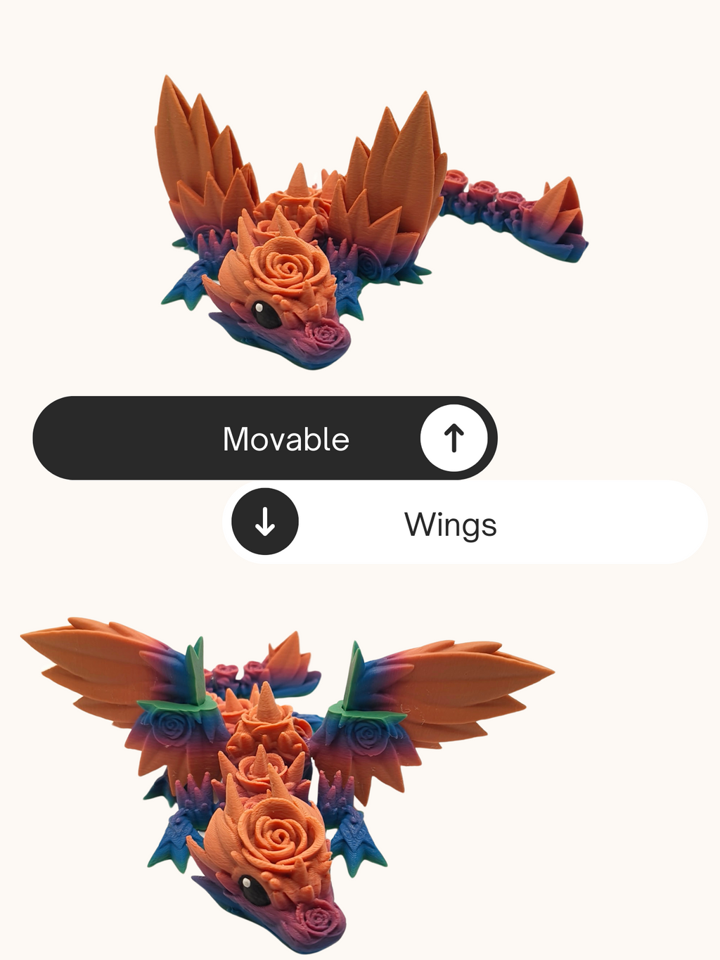 Baby Winged Rose Dragon