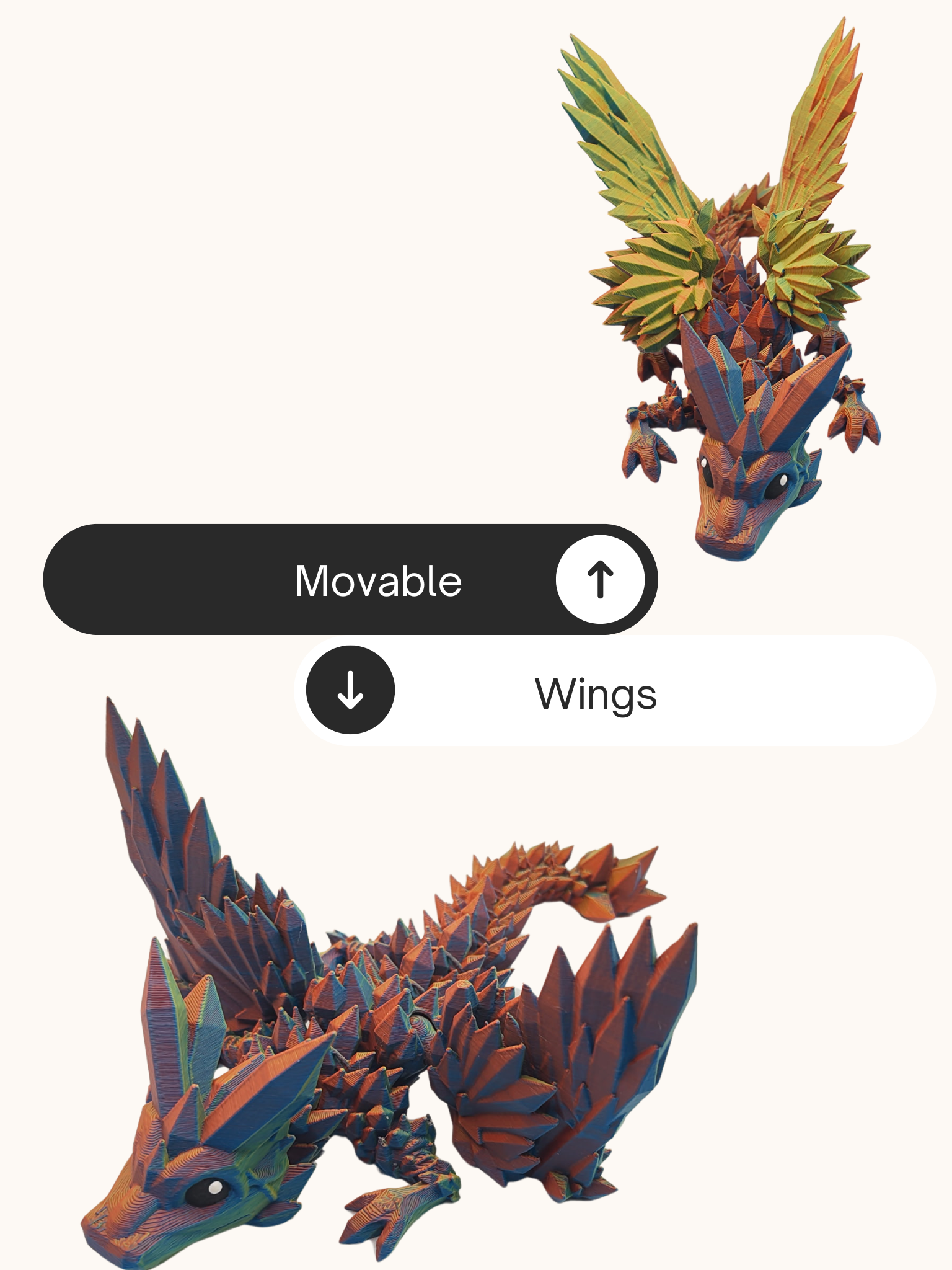 Baby Winged Crystal Dragon