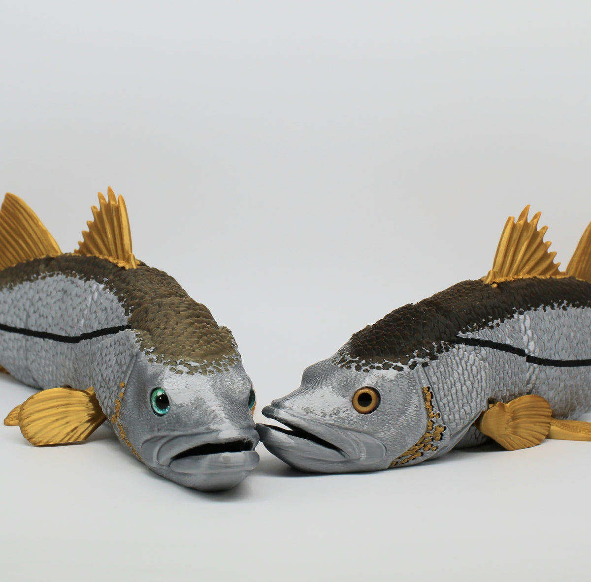 Snook Fish – Articulated 3D Printed Fish with Display Stand