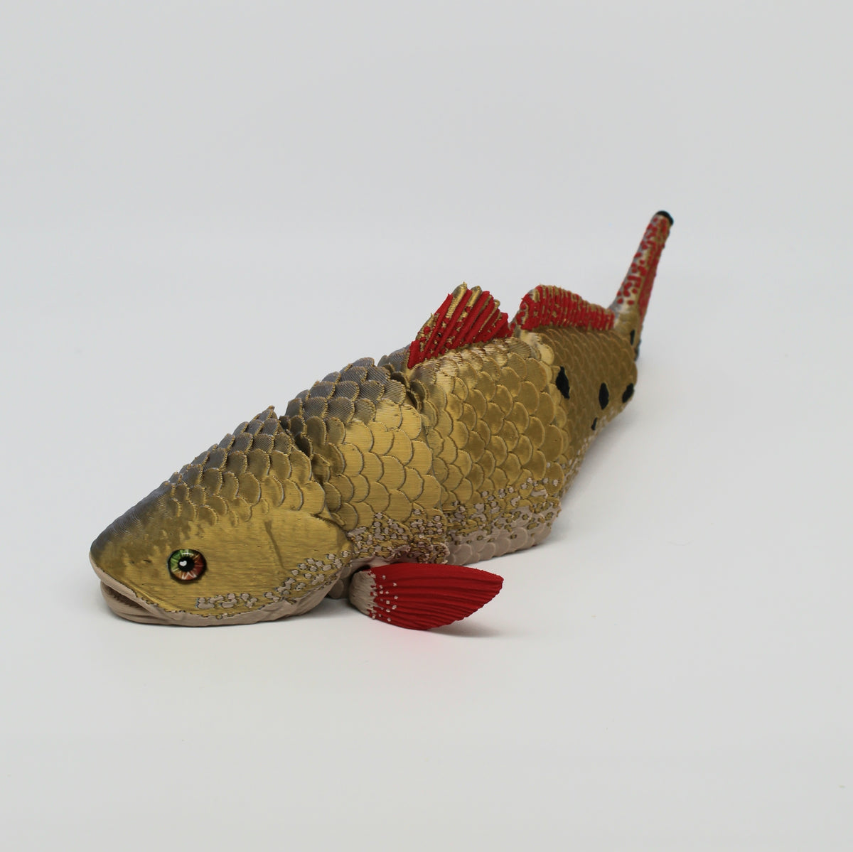 Red Drum Fish – Articulated 3D Printed Fish with Display Stand