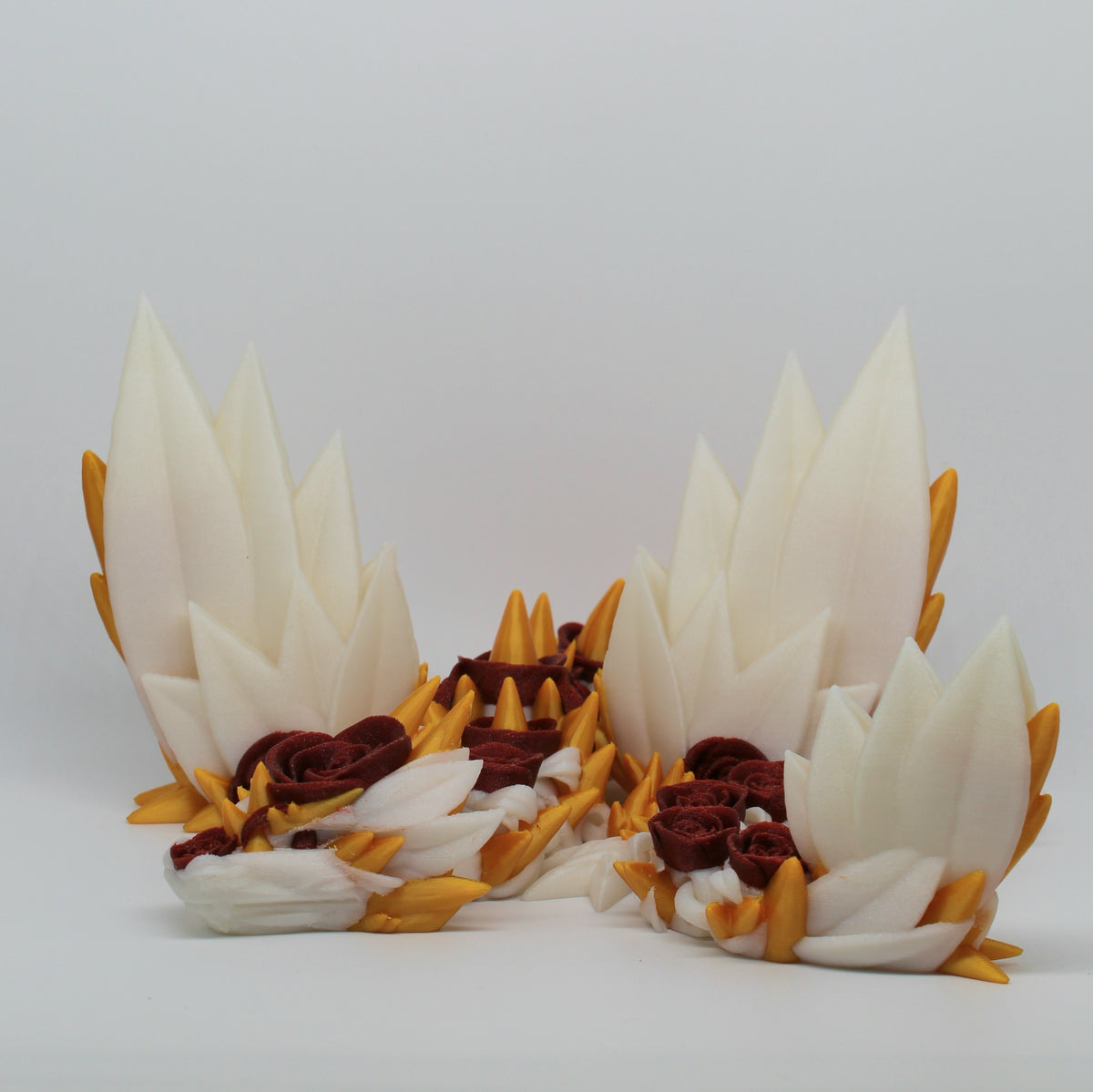 Winged Rose Dragon – Articulated 3D Printed Floral Dragon