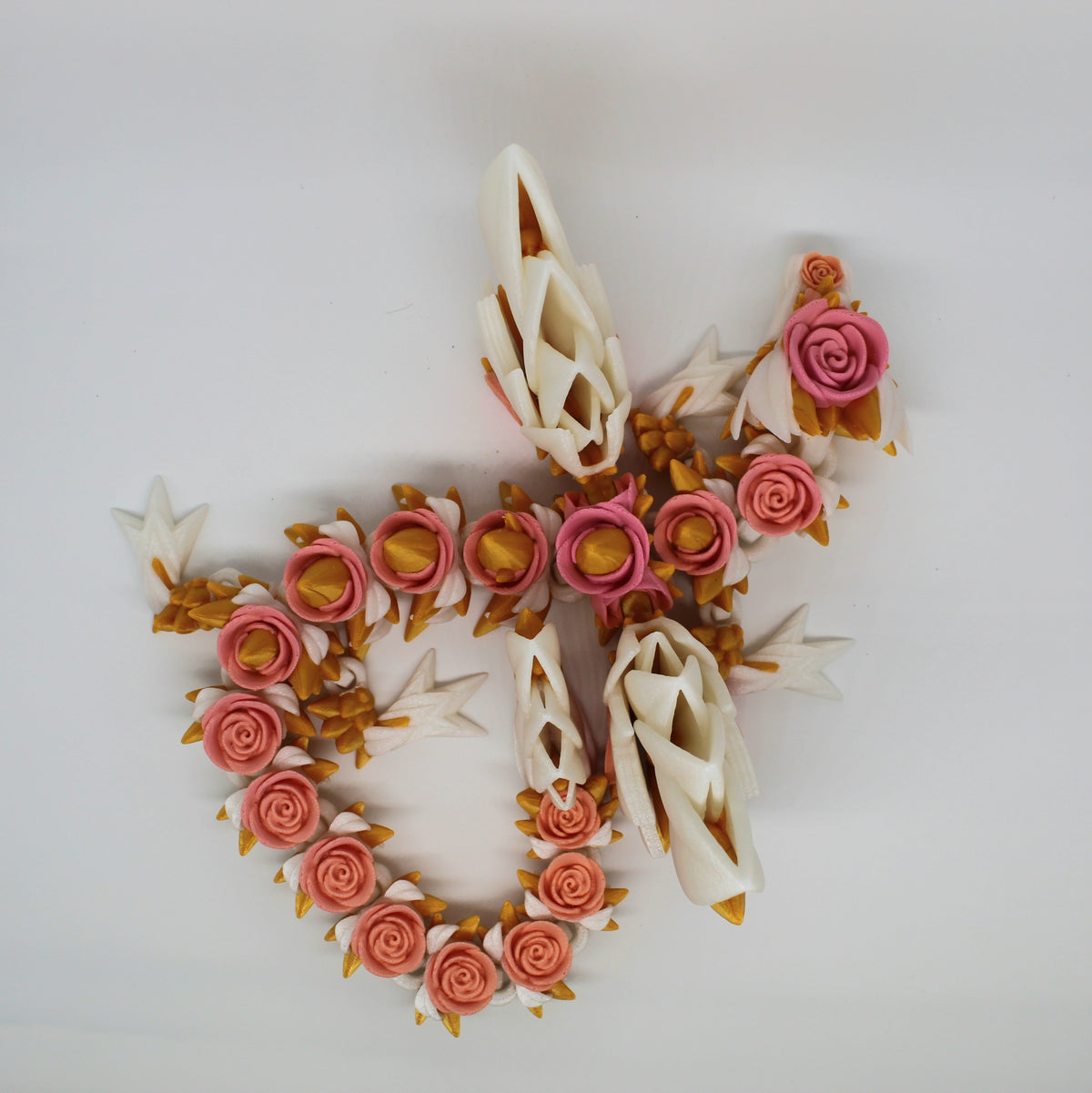 Winged Rose Dragon – Articulated 3D Printed Floral Dragon