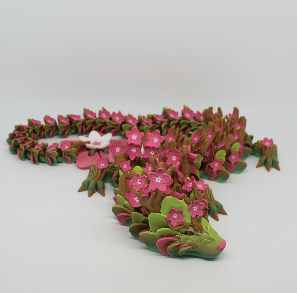 Cherry Blossom Dragon – Articulated 3D Printed Floral Dragon