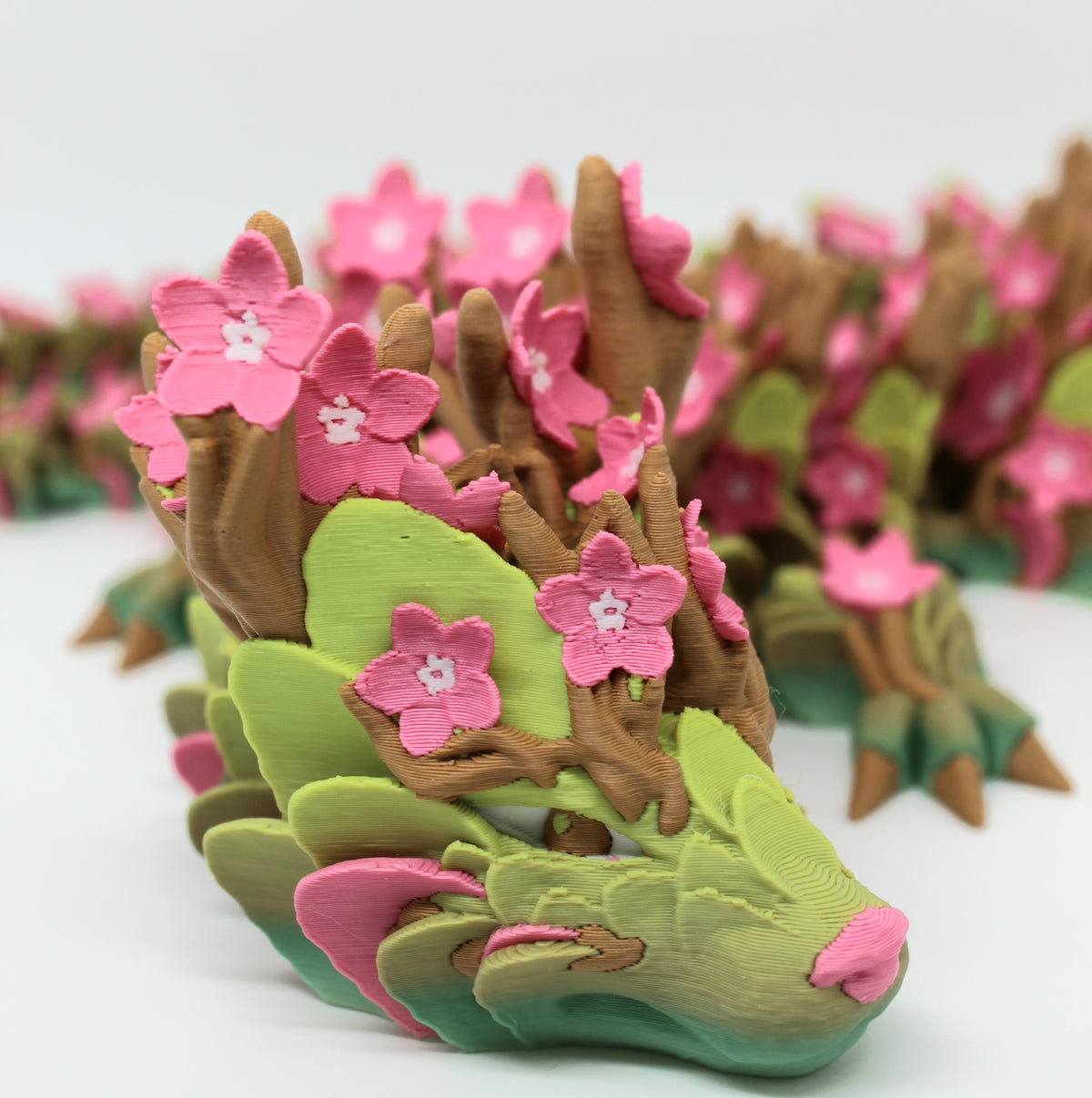 Cherry Blossom Dragon – Articulated 3D Printed Floral Dragon