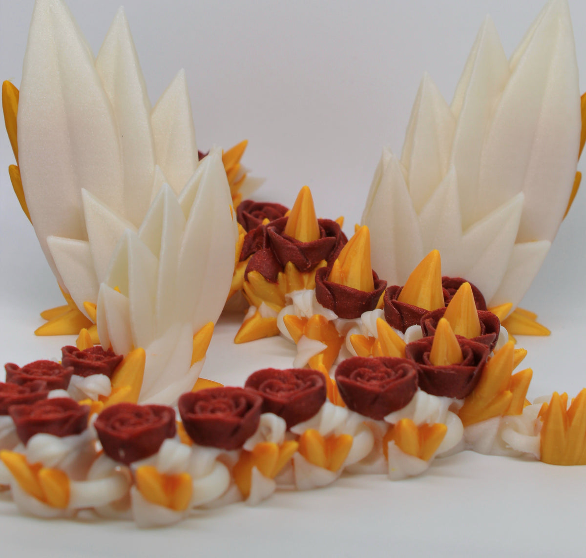 Winged Rose Dragon – Articulated 3D Printed Floral Dragon