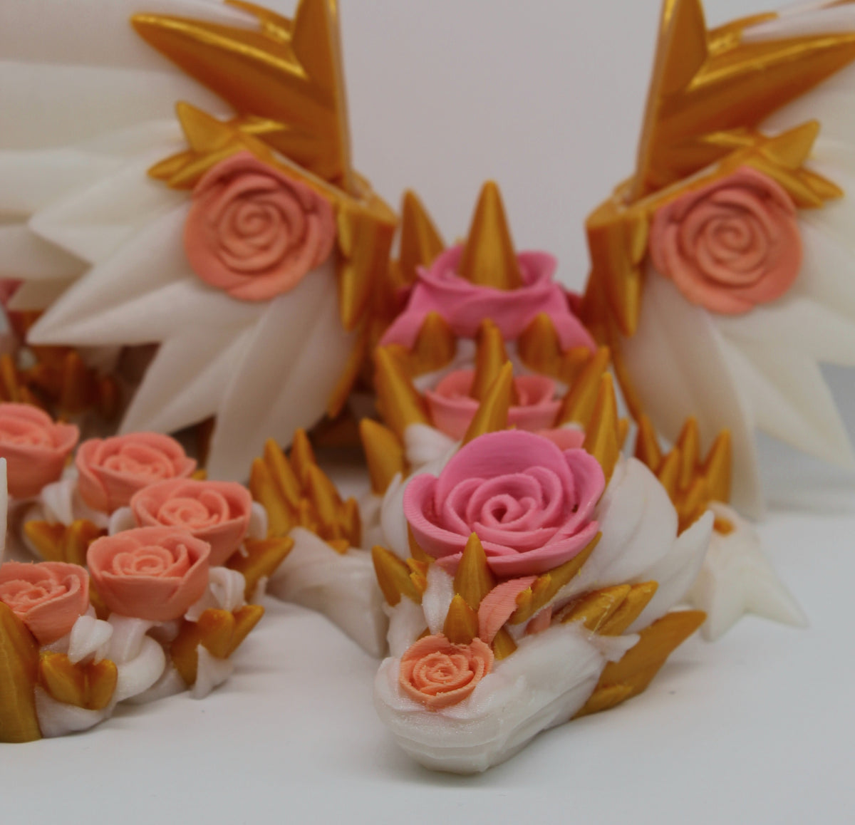Winged Rose Dragon – Articulated 3D Printed Floral Dragon